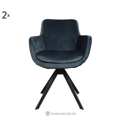 Dark gray velvet chair poenix (hsm collection) intact