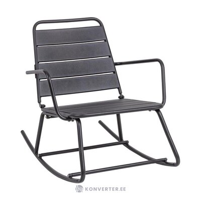 Black garden rocking chair lillian (bizzotto) intact