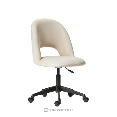 Balta aksominė biuro kėdė (rachel) nepažeista