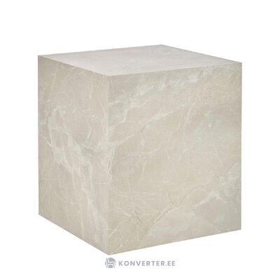 Bēša marmora imitācijas kafijas galdiņš (lesley) ar skaistuma trūkumu