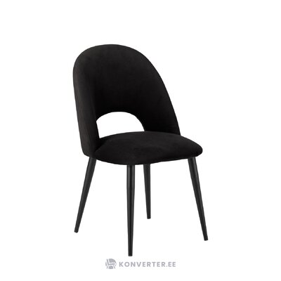 Melns samta krēsls (rachel) neskarts