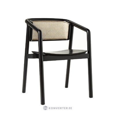 Черный дизайнерский стул из цельного дерева (гали) нетронутый