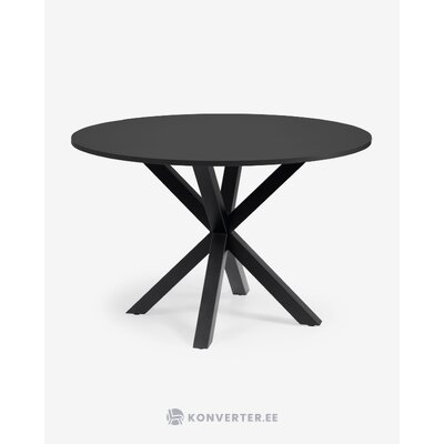 Black round dining table (argo) kave home