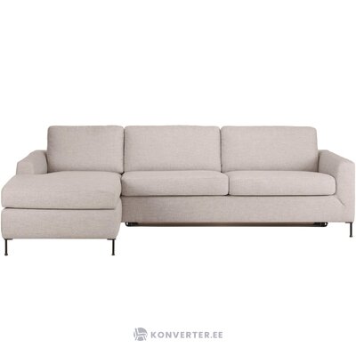 Smėlio spalvos kampinė sofa (cucita) 274cm nepažeista