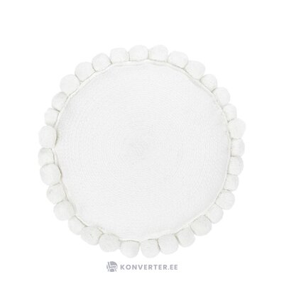 White round decorative pillow case (deva) intact
