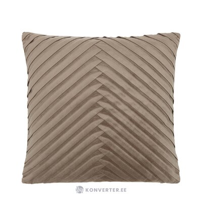 Brown velvet decorative pillowcase (lucie) intact