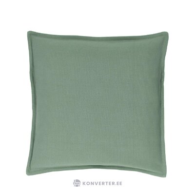 Green cotton pillowcase (mads) intact