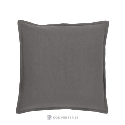 Dark gray cotton pillowcase (mads), intact