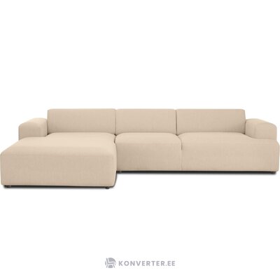 Smėlio spalvos modulinė kampinė sofa (melva) 319cm nepažeista