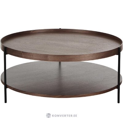 Dark brown coffee table (renee) d=90 beauty flaws