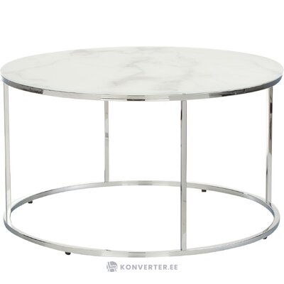 Kafijas galdiņš ar marmora imitāciju (antigva) ar skaistuma trūkumiem.