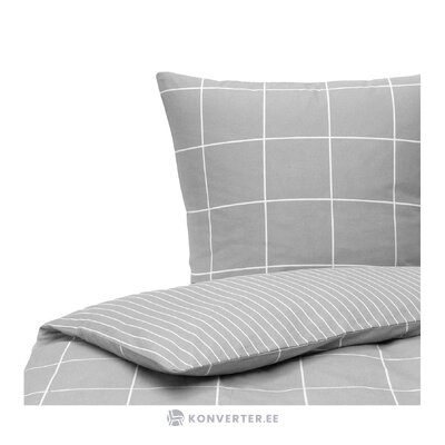 Gray plaid flannel bedding set (noelle) 135x200 + 80x80 incomplete
