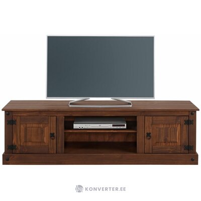 Dark brown solid wood TV stand Mexico intact