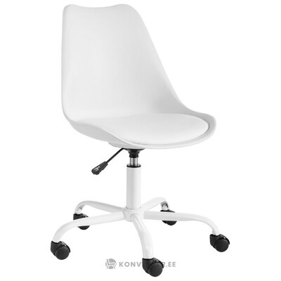 Balta odinė biuro kėdė donny sveika