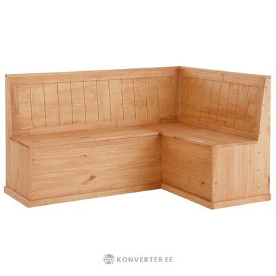 White-brown solid wood corner bench (200x160cm)