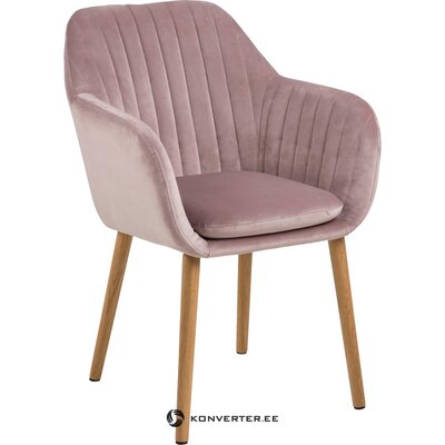 Pink velvet armchair (actona)