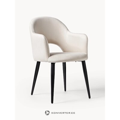 White-Black Velvet Chair (Rachel)