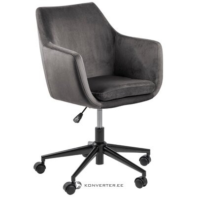 Gray velvet office chair nora (actona)