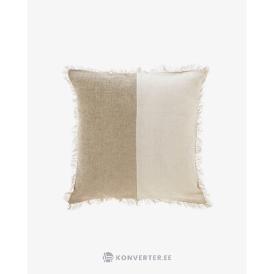 Smėlio spalvos baltas pagalvės užvalkalas (lygus)