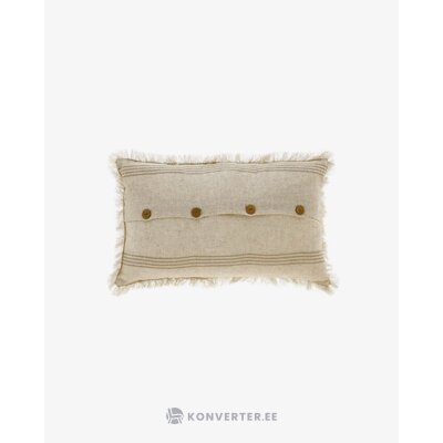Smėlio spalvos pagalvės užvalkalas (lelijos)
