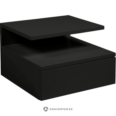 Wall-mounted black bedside table ashla (actona) (whole, in box)
