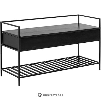 Black wardrobe bench with storage room abelone (bloomingville)