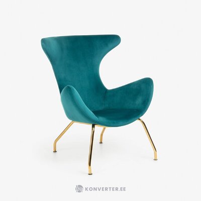 Gold-turquoise armchair (chleo)