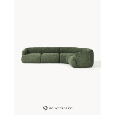 Vihreä modulaarinen kulmasohva (sohva)