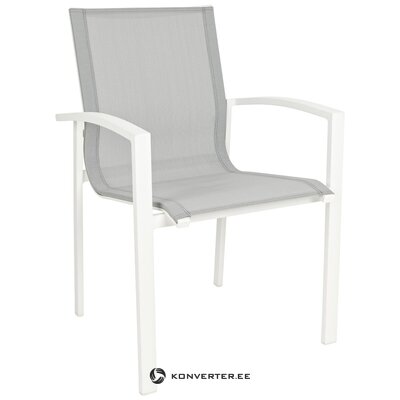 White garden chair (Atlantic) with a beauty flaw