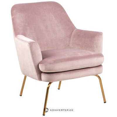 Pink velvet armchair chisa (actona)