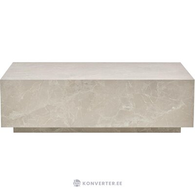 Sohvapöytä marmorijäljitelmällä (lesley), jossa on kauneusvirheitä.