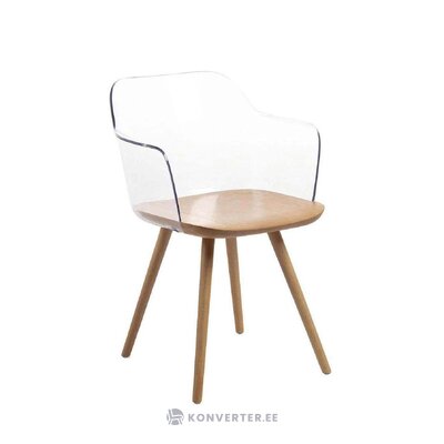 Design chair bjorg (la forma) with transparent back with beauty flaws