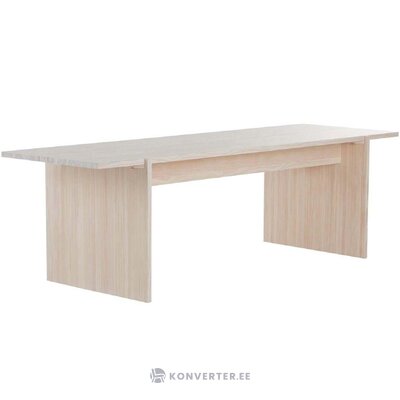 Light brown solid wood dining table tottori (jotex)