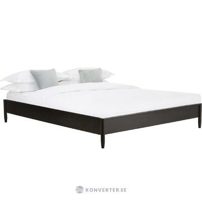 Melna masīvkoka gulta (Windsor) 160x200 neskarta
