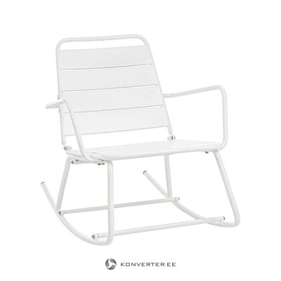 Белое дизайнерское кресло-качалка (дондоло) целиком, в коробке