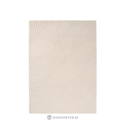 Beige structured pattern woolen carpet folia (wedgwood) 200x280 broken