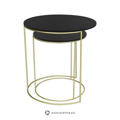 Set of black and gold coffee tables 2 pcs (sleeper) whole, in a box
