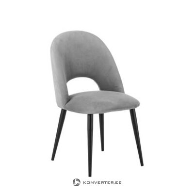Gray-black velvet chair (rachel) small flaws, hall sample