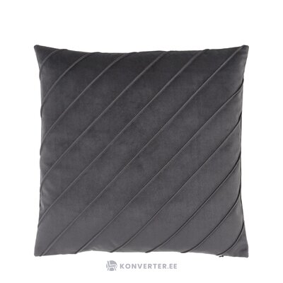 Dark gray velvet pillowcase (leyla) intact