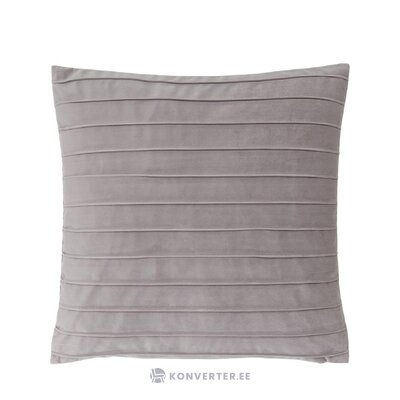 Šviesiai pilkas aksominis pagalvės užvalkalas (lola)