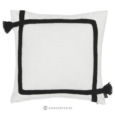 Black and white cotton decorative pillowcase (piazza) intact
