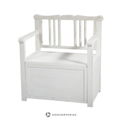 White design chair with storage (olivia) whole, in a box