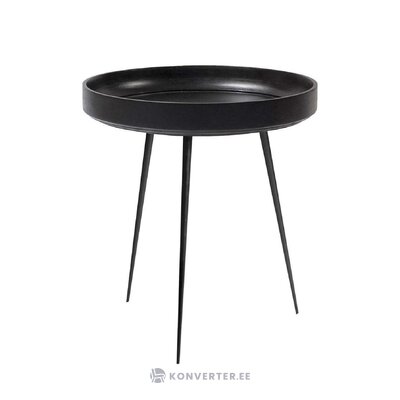Black solid wood coffee table bowl (mater) with cosmetic flaws