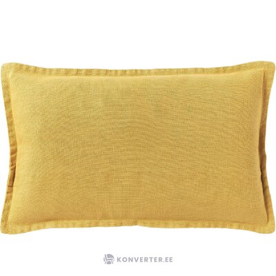 Garstyčių geltonumo lininis pagalvės užvalkalas (lanya) nepažeistas