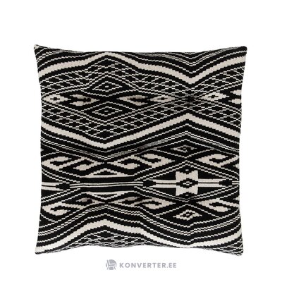 Cotton chair cushion (blaki) with black and white pattern intact
