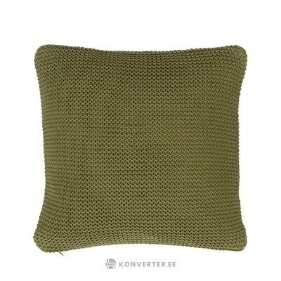 Žalia medvilninė dekoratyvinė pagalvės užvalkalas (adalyn) nepažeistas