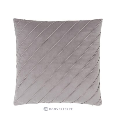 Light gray velvet pillowcase (leyla) intact