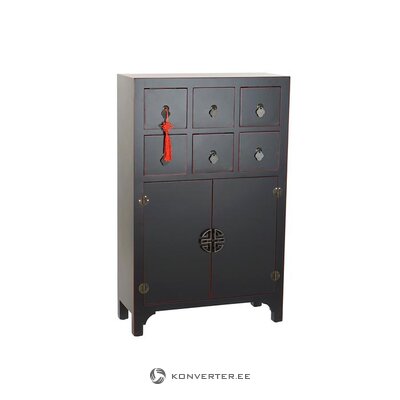 Dark gray design chest of drawers (oriental) whole, in a box