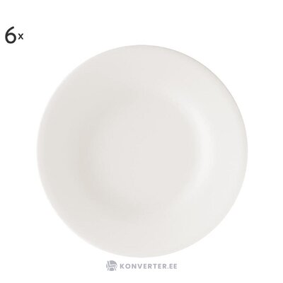White plate set 6 pcs anmut (villeroy &amp; boch) intact