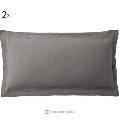 Gray pillowcase set 2 pcs (nature) intact